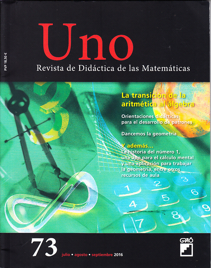 Revista Uno La transición de la aritmétic al álgebra